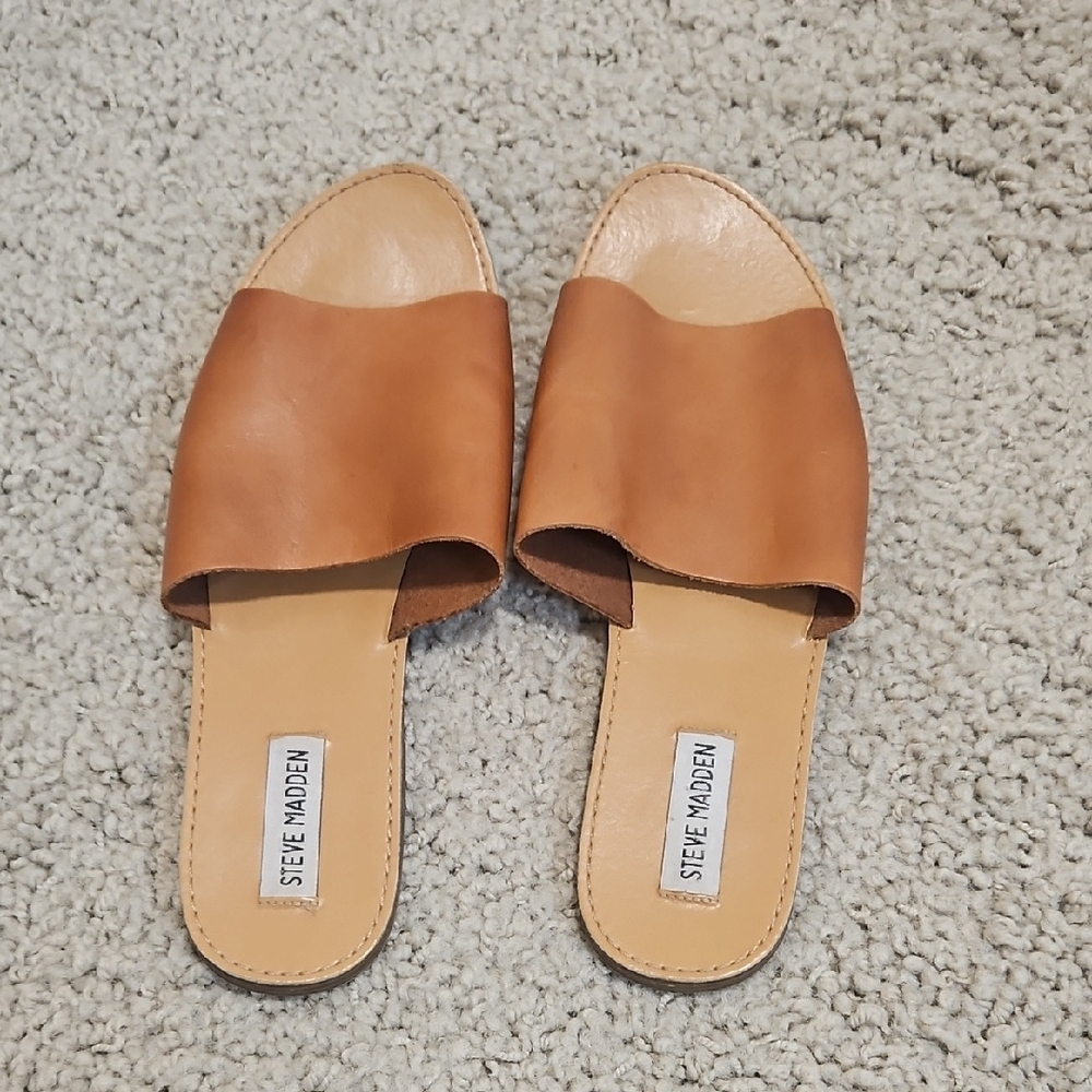 Steve Madden Women's Brown Slide Sandals